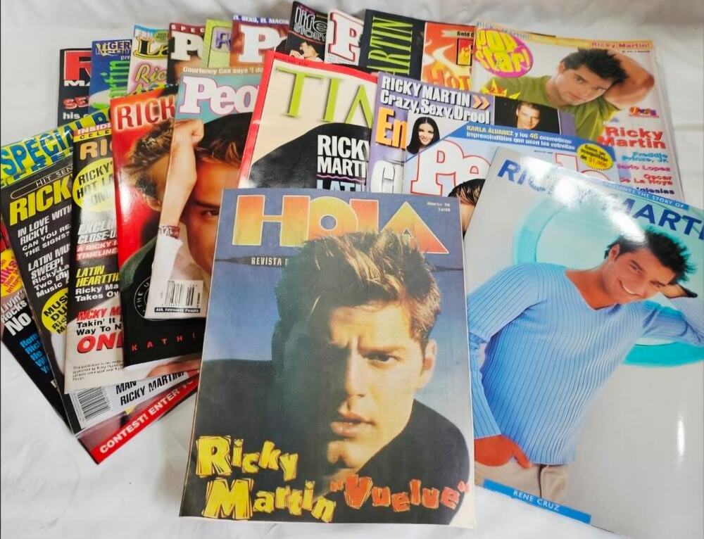 Vintage Set Of 25 Ricky Martin Magazines From Late 1990's & Early 2000's